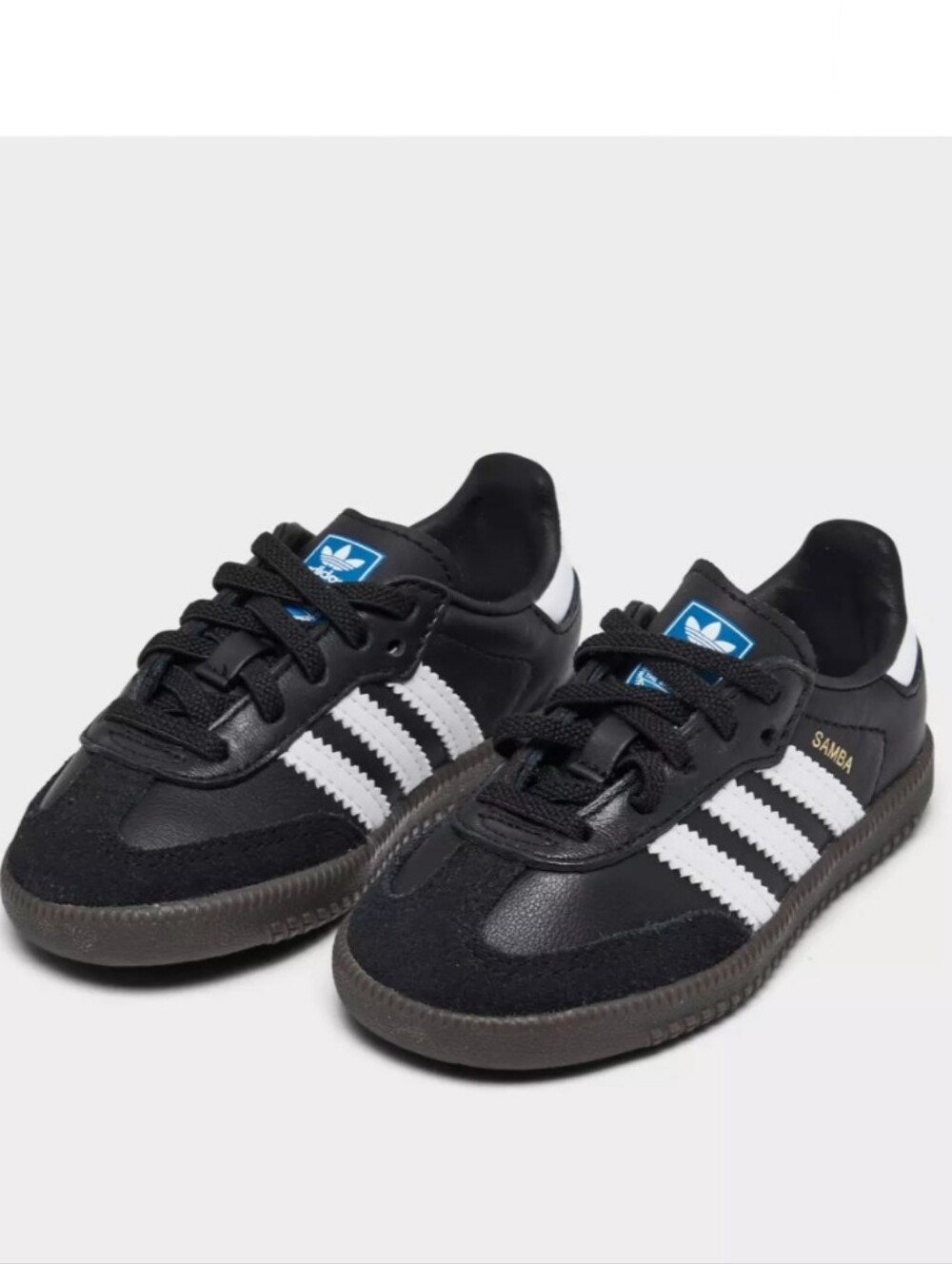 Kids Toddler adidas Samba OG Stretch Lace Black and White Sneakers Size 9Y    55